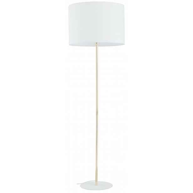 Podlahová lampa Umberto Zlatý Bílý Abažur 1xE27 155 cm Stojací lampa Dům