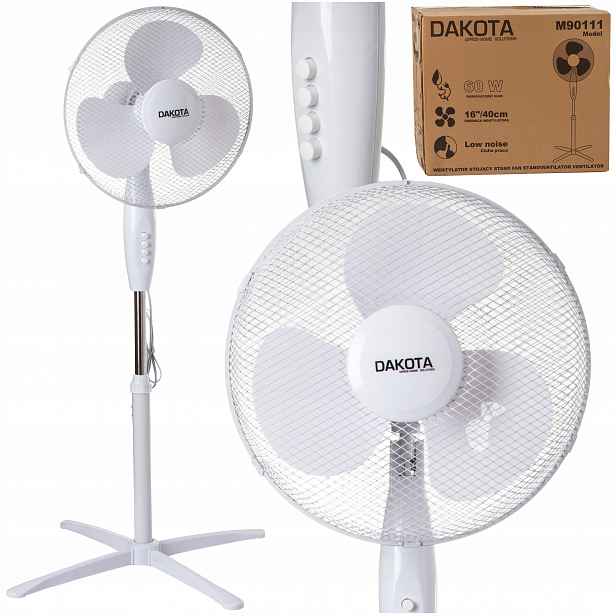 Ventilátor Stojanový, Regulace, Oscilace, Tichý, Silný, 60 W, 40 CM Vysoký