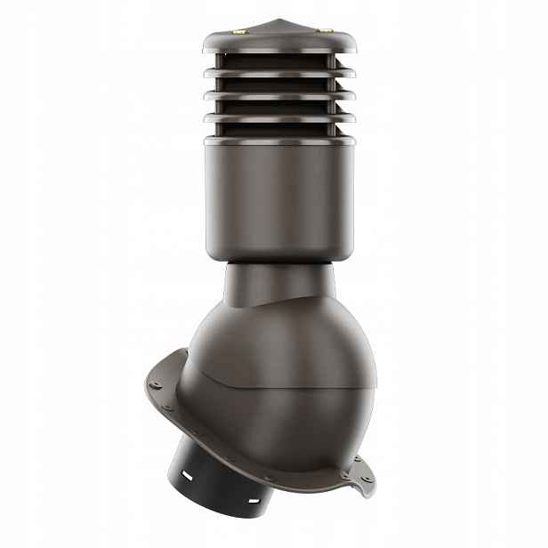 Větrací komín Smartline profil N fi 125 mm, zateplený, tmavě hnědý