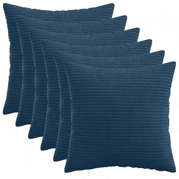 vidaXL Povlak na polštář 6 pcs HEERLEN Námořnická modrá 30 x 30 cm