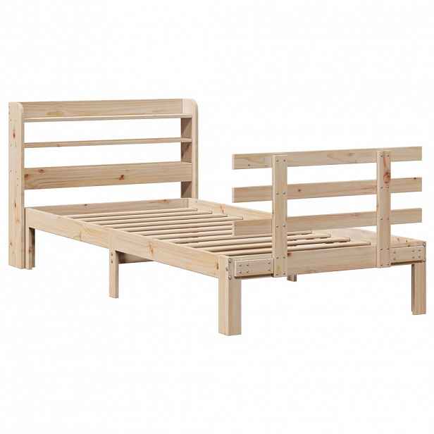 vidaXL Rám postele s čelem 75 x 190 cm masivní borovice