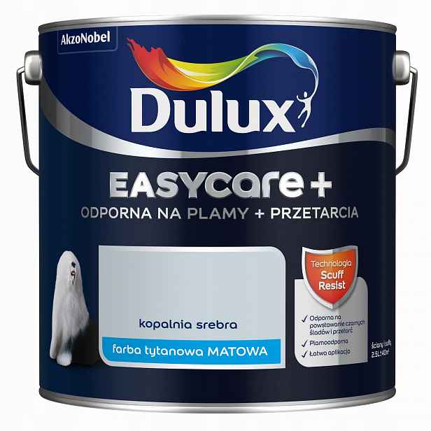 Dulux Barva Latexová Barva Easycare+ 2,5L Stříbrný Důl