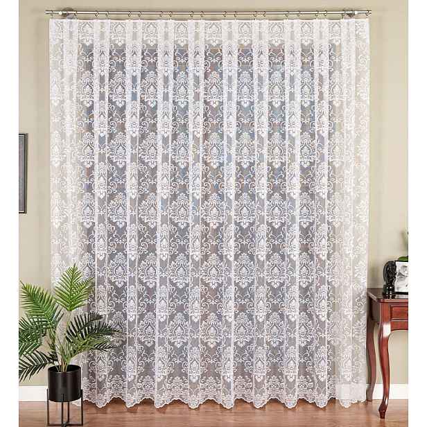 Mg Záclona žakárová Ornament 22702 M Bílá 350x230 cm Hotová Obšitá Bt