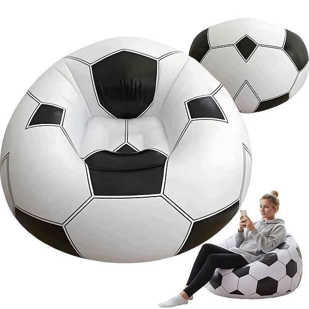 Nafukovací křeslo Taburet Bedee Fotbal s opěradlem pro dům a zahradu z Pvc