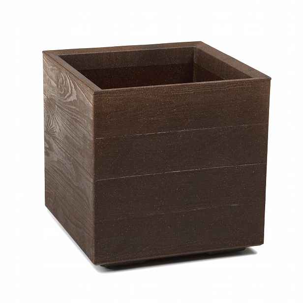 Květináč Box Květinový Terasa struktura Dřevo 40x40x39 Cm