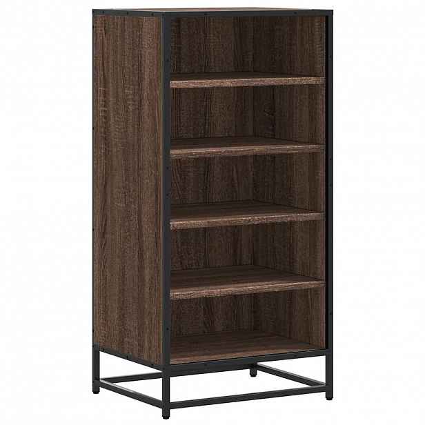 vidaXL Botník hnědý dub 48x38x97,5 cm kompozitní dřevo