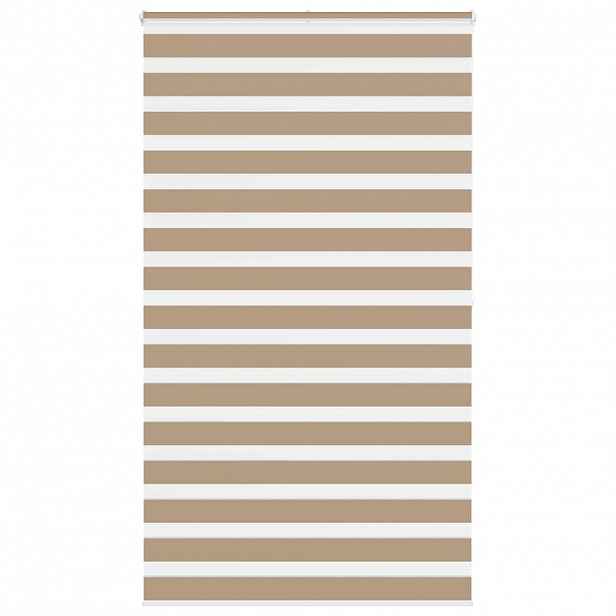 vidaXL Zebra roleta pískově hnědá šířka látky 130,9 cm polyester
