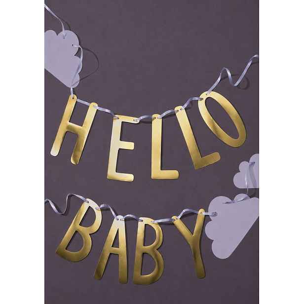 Butlers HELLO BABY Girlanda 2 m - zlatá