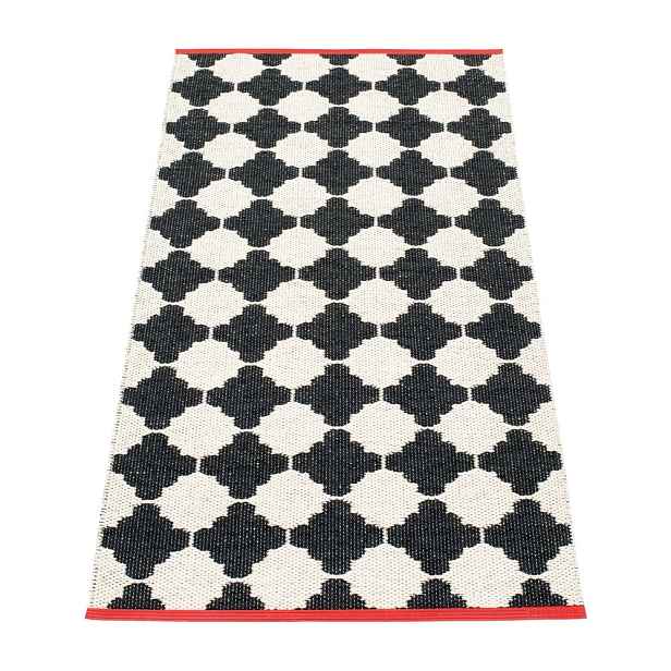 Černo-bílý vnitřní a venkovní běhoun 70x150 cm Marre Black Coral  – Pappelina