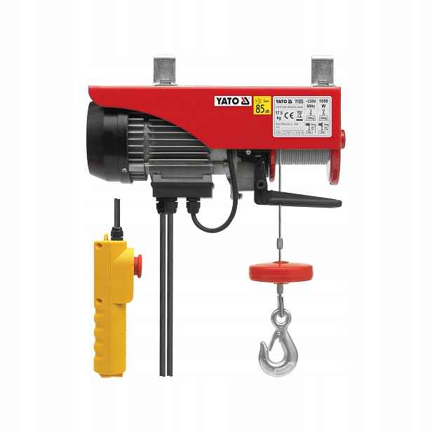 Elektrický Lanový Naviják 600 Kg 1050 W 12 M IP54 Stavební Yato