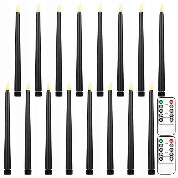 Led blikající svíčka s dálkovým ovládáním, 27.5 cm, 16 Kusů
