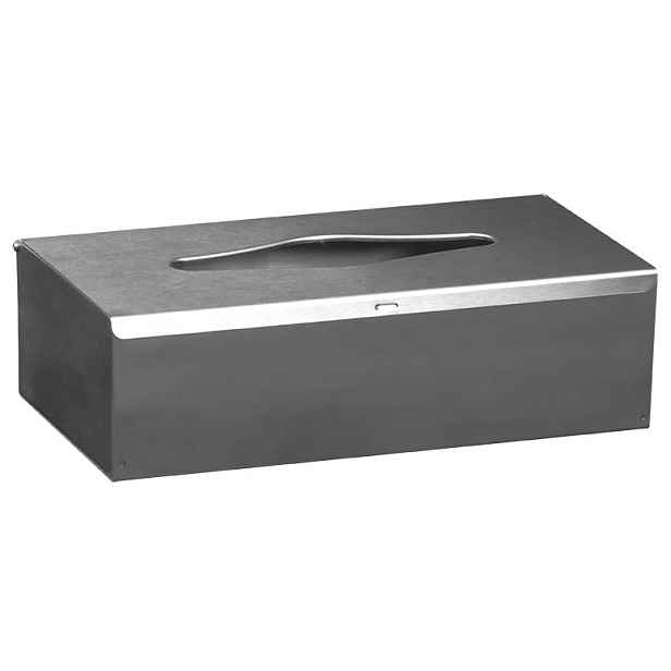 Rossignol nástěnný zásobník Clinabox, na kapesníky-rukavice, nerezová ocel