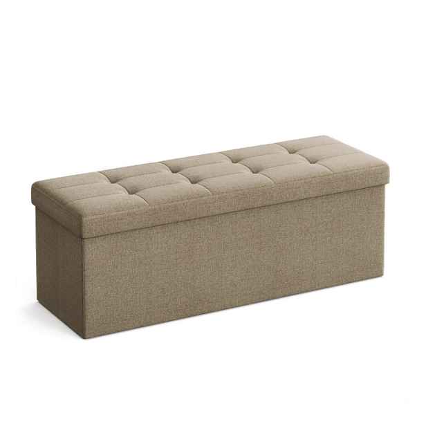 Taburet s úložným prostorem OTTOMAN 110x38 cm, světle hnědý