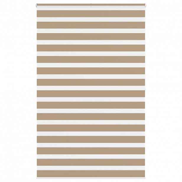 vidaXL Zebra roleta pískově hnědá šířka látky 135,9 cm polyester