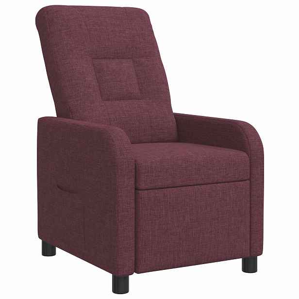 vidaXL Křeslo s funkcí ležení Fialová Textil