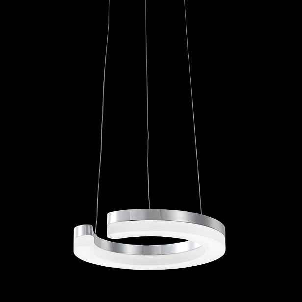 Blunder Moderní stříbrná kulatá závěsná Led lampa 11,5W 1010LM 3000K