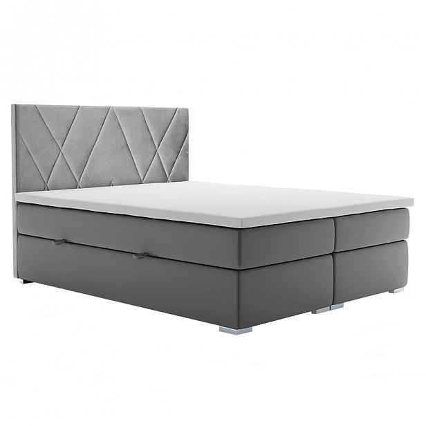 Boxspringová postel ORA šedá Tempo Kondela 180 x 200 cm