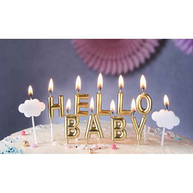 Butlers HELLO BABY Sada svíček - zlatá
