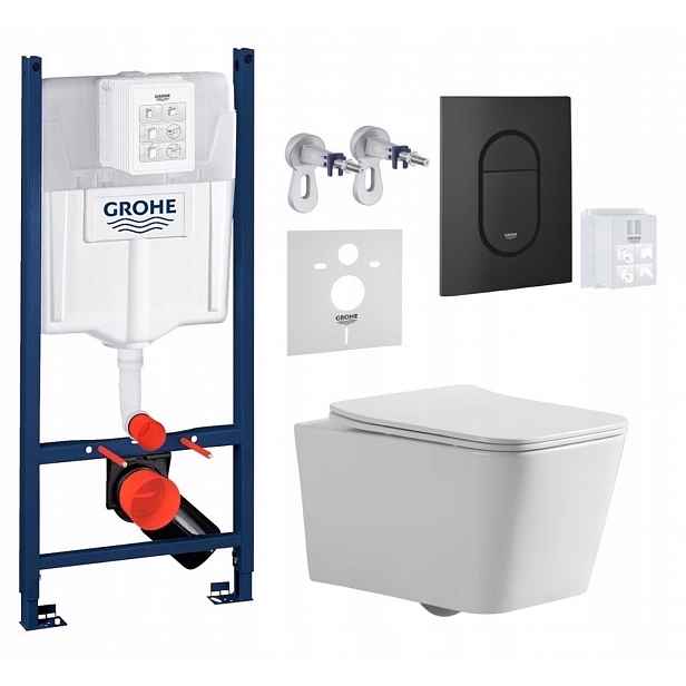 Grohe Rapid Sl s mísou Wc Imprese Bilovec a tlačítkem černá matná barva