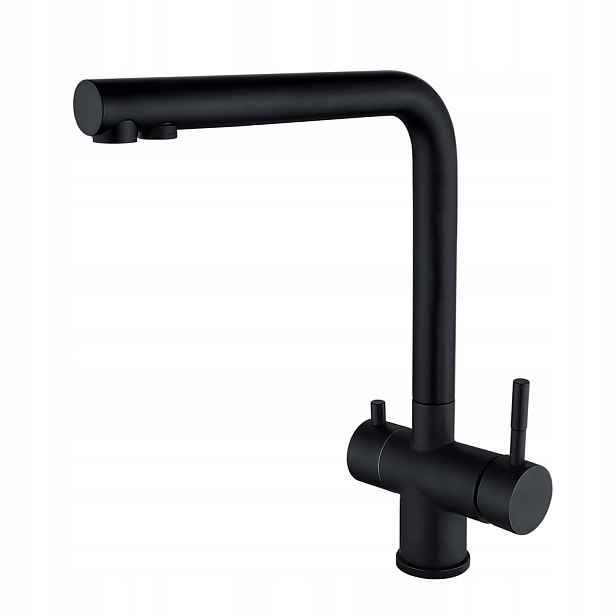 Kuchyňská baterie Wezer EKO41C-01-BLACK s připojením na vodní filtr