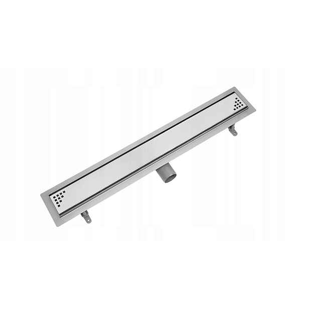 Lineární odtok klasický Vogi St Quadro 60 cm Nízký sifon fi 50 Ocel