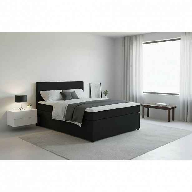 MID.YOU POSTEL BOXSPRING, 140/200 cm, barvy grafitu