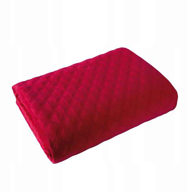 Prošívaný přehoz Velvi velvet 220x240 043 červený