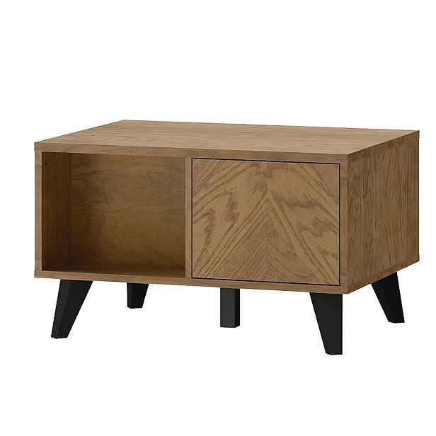 Szynaka Konferenční stolek Cozy 41 z masivu 80 cm dub Rustikal/černý