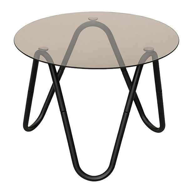 Kulatý odkládací stolek se skleněnou deskou ø 50 cm Ventana Round – Leitmotiv
