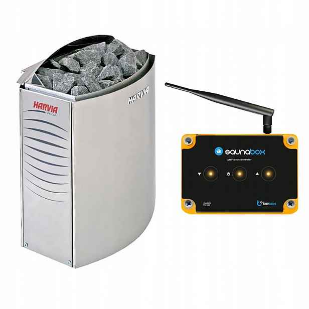 Sada do sauny Kamna Harvia BC45E 4,5 kW a ovladač BleBox SaunaBox Pro