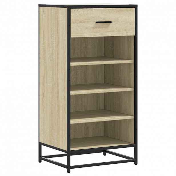 vidaXL Botník dub sonoma 48x38x97,5 cm kompozitní dřevo