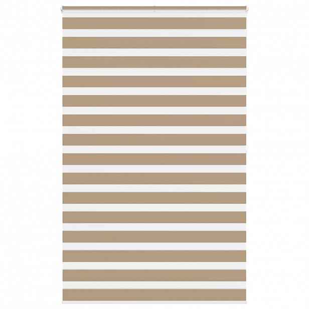 vidaXL Zebra roleta pískově hnědá šířka látky 140,9 cm polyester