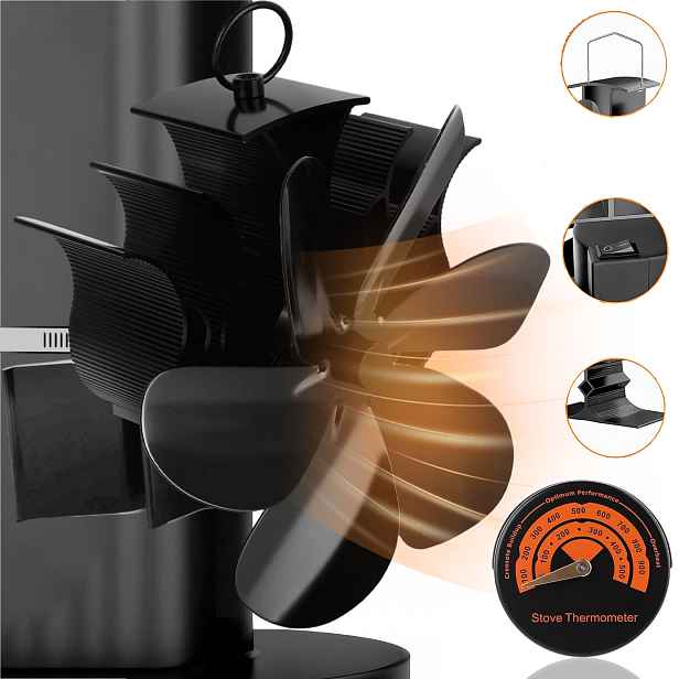 Krbový Ventilátor Termoelektrický Větráček Napájený Teplem Turbína