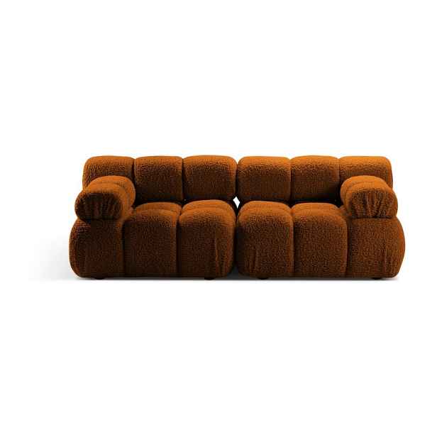 Modulární pohovka z textilie bouclé v terakotové barvě 188 cm Bellis – Micadoni