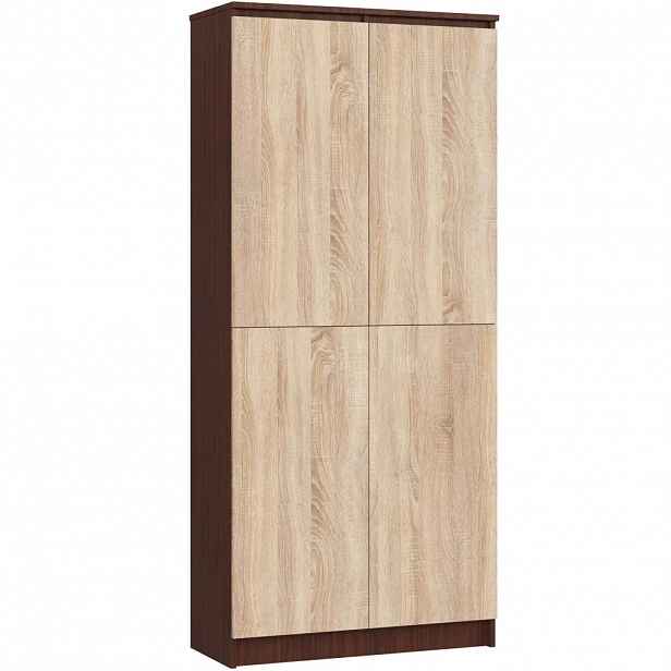 Policová skříň 80 cm VALESTRA - wenge / dub sonoma