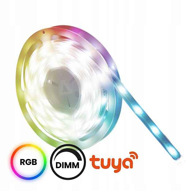 Sada Led pásků Rgb 3m IP65 Ovladač Dálkový Ovladač 20W Příslušenství Domů Osvětlení