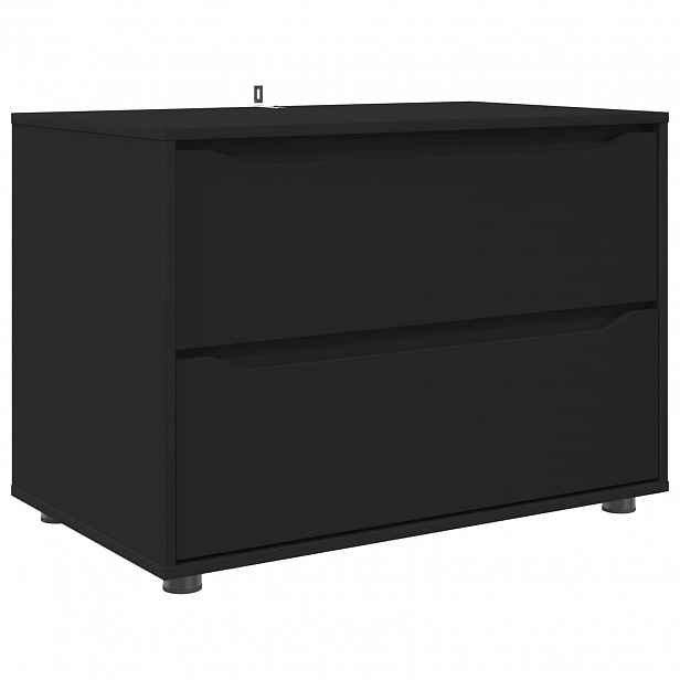vidaXL Úložná skříňka 80 x 48 x 57 cm Kompozitní dřevo Černá