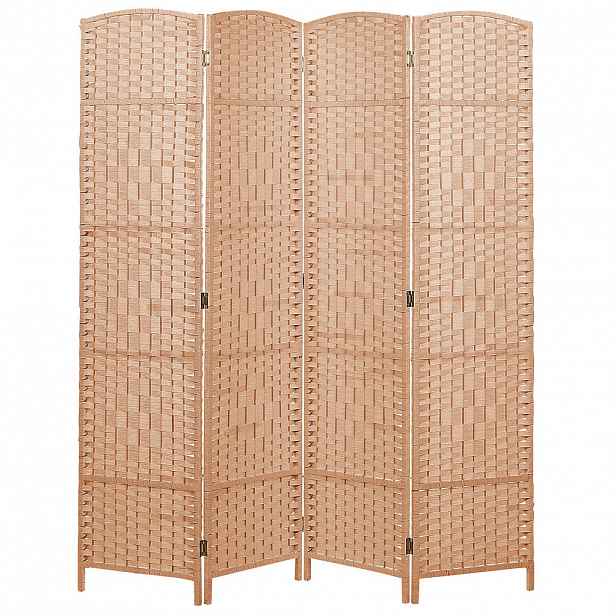 Beliani DĚLICÍ PANEL 4-dílná Přírodní 163/170 cm Lappago