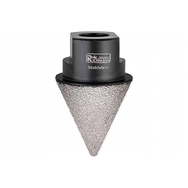 Diamantová Fréza Kuželová Korunkový Vrták 25x50 mm M14 pro žulu Slinuté Dlažby Kamene