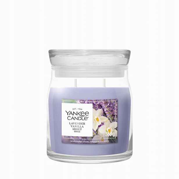 Střední vonná svíčka Yankee Candle Lavender Vanilla