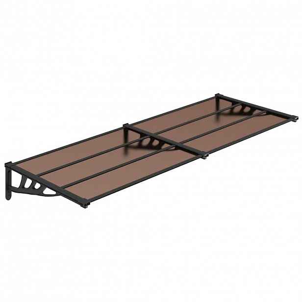 vidaXL Vchodová stříška černá 239 x 90 cm polykarbonát