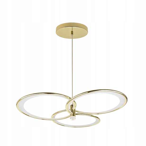 Závěsná Led lampa Azina 30W zlatá, 3 kroužky, Light Prestige