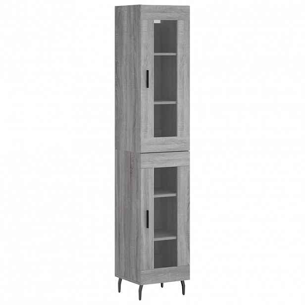 vidaXL Skříň highboard šedá sonoma 34,5 x 34 x 180 cm kompozitní dřevo