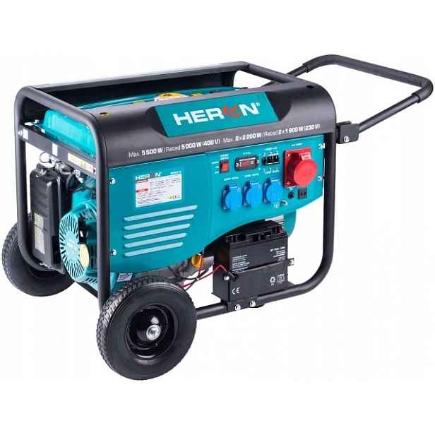 Elektrocentrála Heron benzínová 15HP/5,0kW 3 fáze 8896414