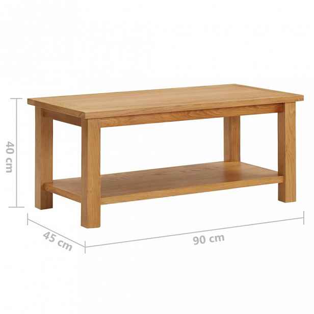 Konferenční stolek masivní dubové dřevo 90x45x40 cm