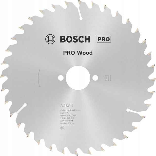 Pilový kotouč Optiline Wood 190x2,6/1,6x30 mm 36Z Wz Bosch