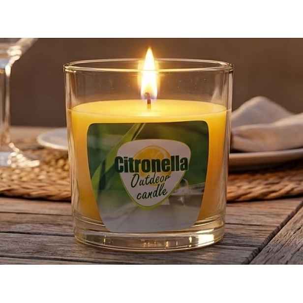 Svíčka proti hmyzu Citronella, žlutá