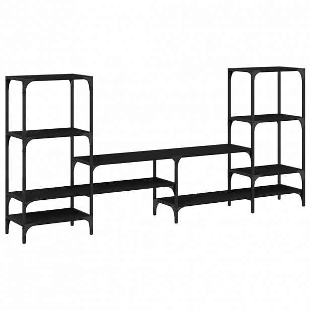 vidaXL TV skříňka černá 206,5 x 28,5 x 95 cm kompozitní dřevo