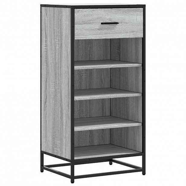vidaXL Botník šedý sonoma 48x38x97,5 cm kompozitní dřevo