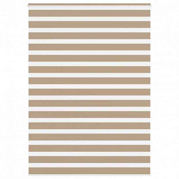vidaXL Zebra roleta pískově hnědá šířka látky 150,9 cm polyester